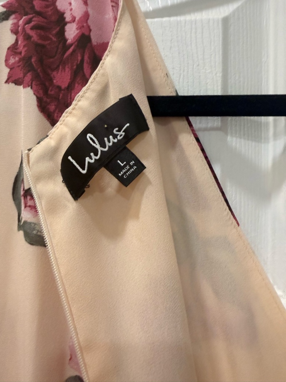 Lulus Blush Floral High Low Wrap Midi Dress Size Large - Picture 2 of 3